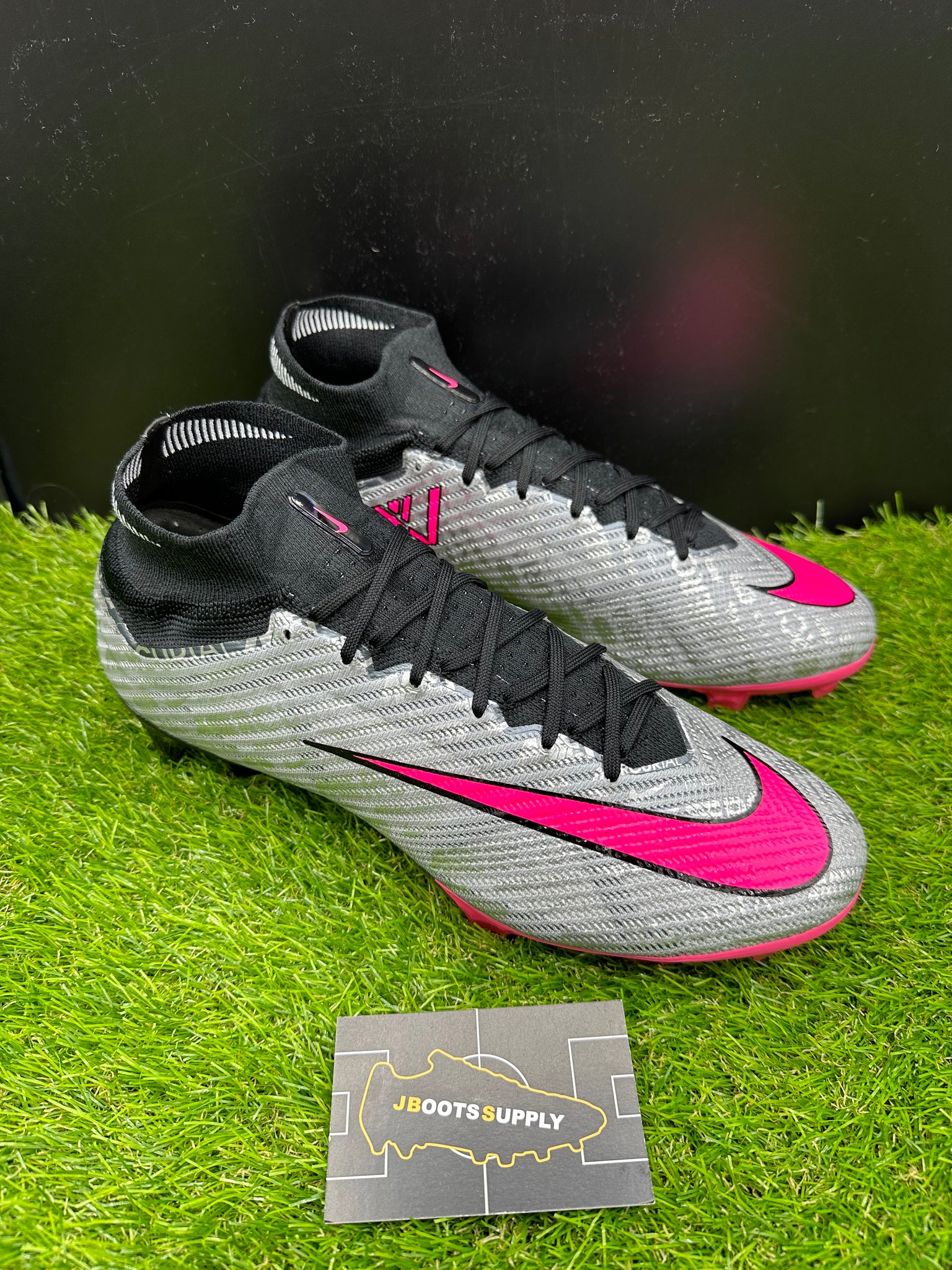Nike mercurial superfly grey sales pink