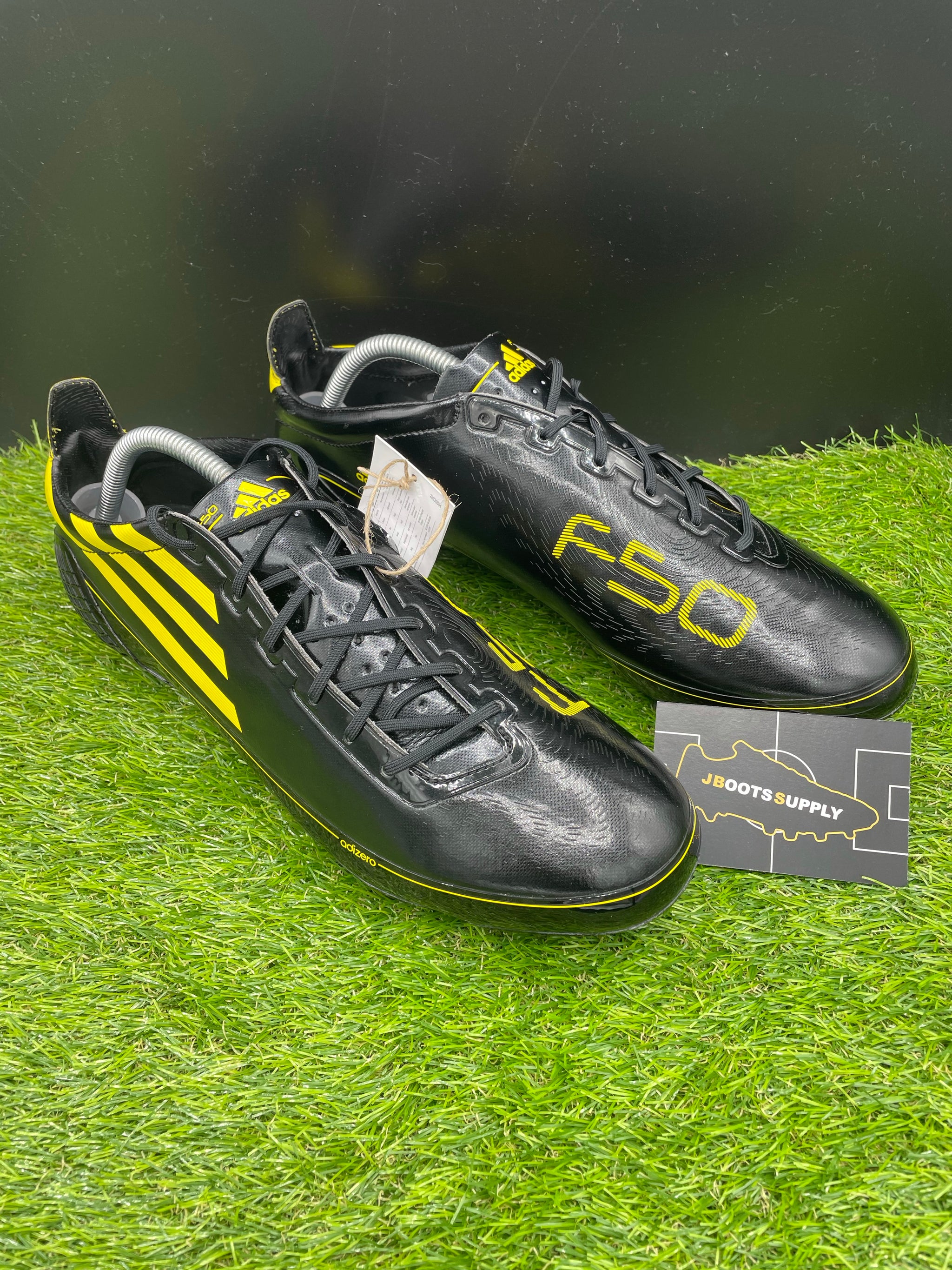 Adidas f50 black yellow best sale